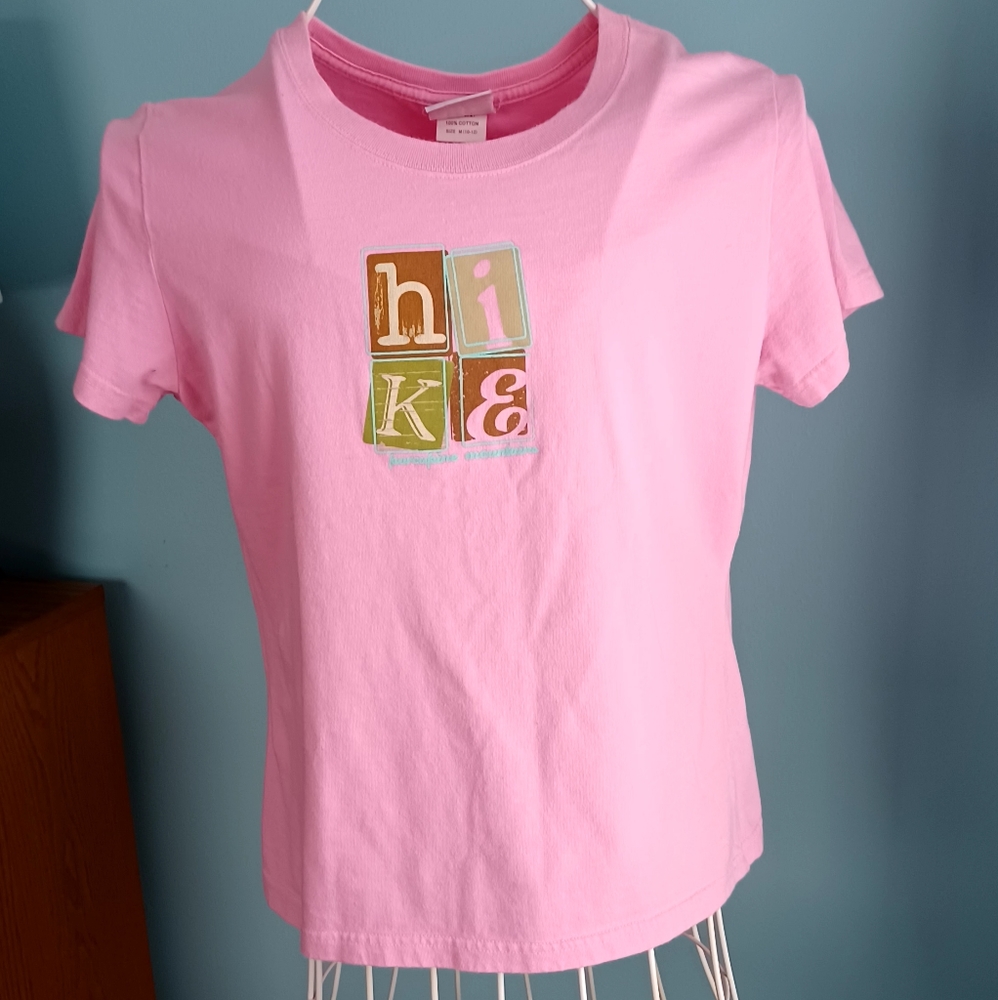 Pink "HIKE Porcupine Mountains" Short Sleeve Tshirt - Women's Size Medium